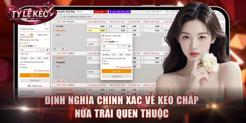 Định nghĩa chính xác về kèo chấp nửa trái quen thuộc