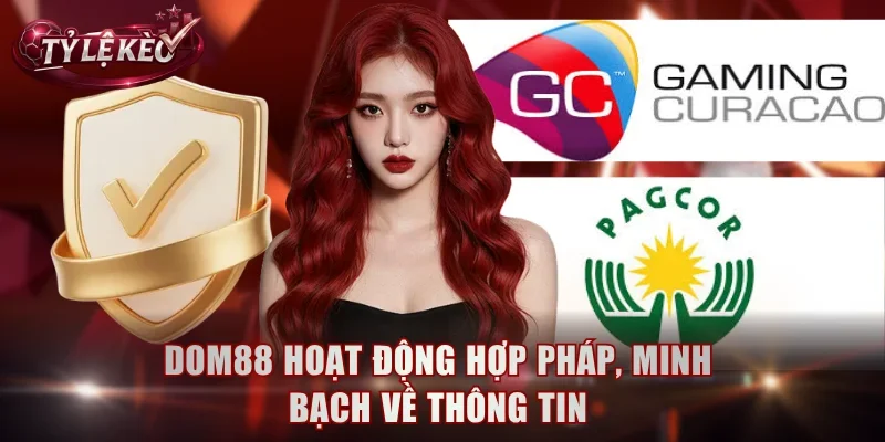 Dom88 hoạt động hợp pháp, minh bạch về thông tin