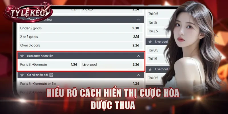 Hiểu rõ cách hiển thị cược hòa được thua