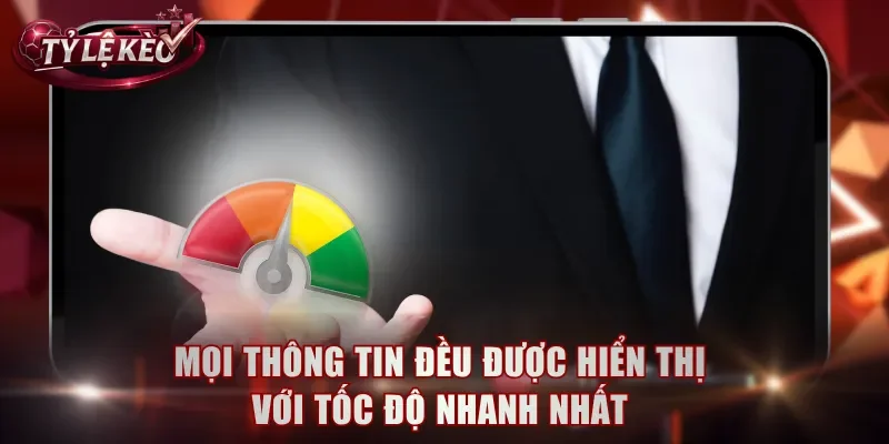 Mọi thông tin đều được hiển thị với tốc độ nhanh nhất